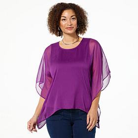 DG2 by Diane Gilman Crinkle Chiffon Easy Cape