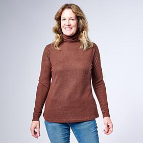 DG2 by Diane Gilman Embellished Long-Sleeve Turtleneck Top