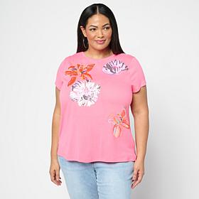 DG2 by Diane Gilman Everyday Jersey Cap-Sleeve Top