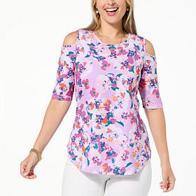 DG2 by Diane Gilman From the Vault Cold-Shoulder Swing Top