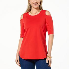 DG2 by Diane Gilman From the Vault Cold-Shoulder Swing Top