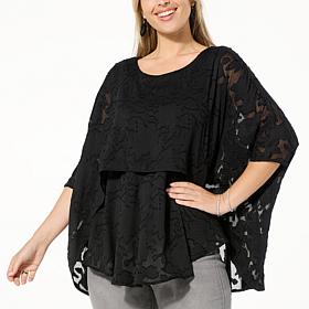 DG2 by Diane Gilman Jacquard Double Layer Top