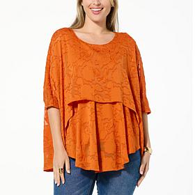 DG2 by Diane Gilman Jacquard Double Layer Top
