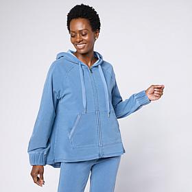 DG2 by Diane Gilman Knit Flex Crystal Trimmed Swing Jacket