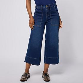 DG2 by Diane Gilman Legacy Stretch Denim Wide Leg Crop