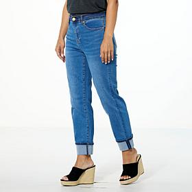 DG2 by Diane Gilman New Classic Stretch Denim 2-Tone Straight Leg Jean
