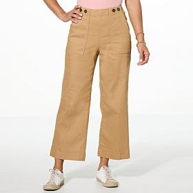 DG2 by Diane Gilman New Classic Stretch Denim Patch Pocket Crop Jean