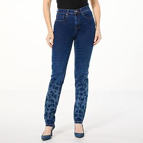 DG2 by Diane Gilman New Classic Stretch Denim Shadow Print Skinny Jean
