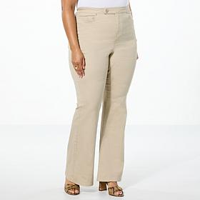 DG2 by Diane Gilman New Classic Stretch Denim Tab Waistband Flare Jean