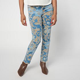 DG2 by Diane Gilman New Classic Stretch Printed Straight Leg Jean