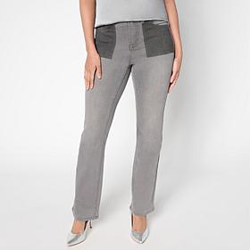 DG2 by Diane Gilman New Classic Stretch Two-Tone Bootcut Jean