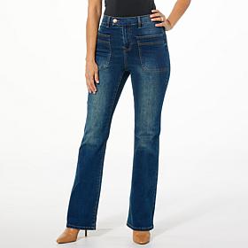 DG2 by Diane Gilman New Classic Stretch Utility Pocket Flare Leg Jean