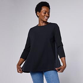 DG2 by Diane Gilman Pleated Back Swing Knit Top
