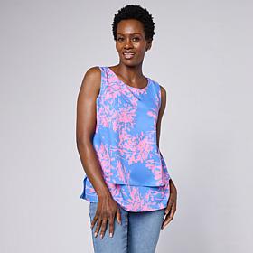DG2 by Diane Gilman Printed Mixed Media Easy Tank 