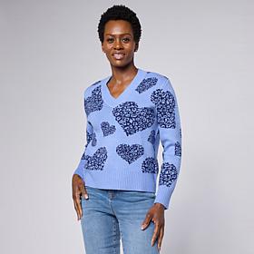 DG2 by Diane Gilman Soft Ease V-Neck Sweater