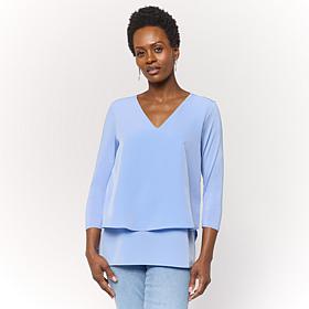 DG2 by Diane Gilman V-Neck 3/4-Sleeve Easy Top