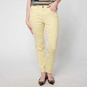 DG2 by Diane Gilman Virtual Stretch Denim Skinny Jean - Butter Yellow