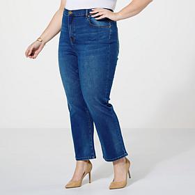 DG2 by Diane Gilman Virtual Stretch Denim Straight Leg Crop Jean