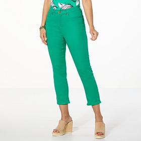 DG2 by Diane Gilman Virtual Stretch Denim Straight Leg Crop Jean