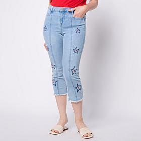 DG2 by Diane Legacy Stretch Front Seam Americana Straight Cropped Jean