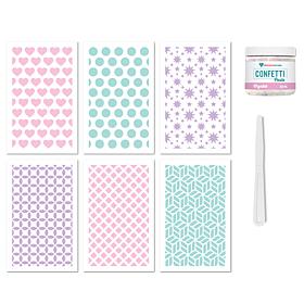 Diamond Press Crystal Confetti Paste and 6-Stencil Kit