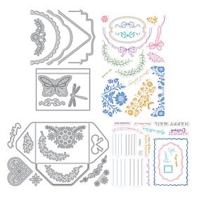 Diamond Press Decorative Envelope Stamp & Die Kit