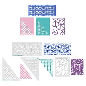 Diamond Press Geometric Background Die and Stencil Kit