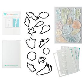 Diamond Press Let's Shell-ebrate Stamp, Die and Stencil Set
