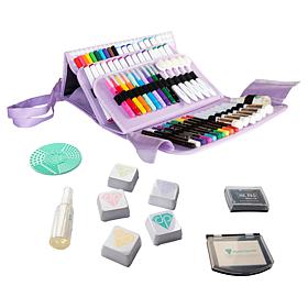 Diamond Press Mega Marker and Ink Kit with Gingham Storage Bag