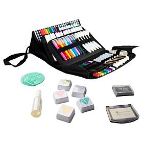 Diamond Press Mega Marker and Ink Kit with Gingham Storage Bag