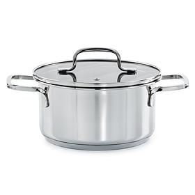 DiNA Helix Recycled 18/10 SS 8" Stockpot 2.2qt., Glass Lid