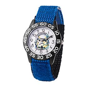 Disney Star Wars Kid's Stormtrooper Black Plastic Time Teacher Watch