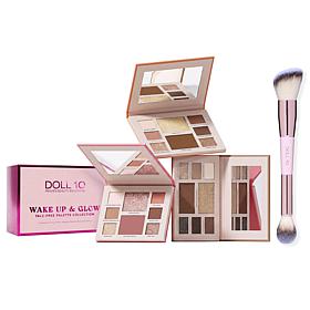 Doll 10 Wake Up and Glow Face and Eye Palette Trio with Brush