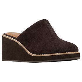 Donald Pliner Janella Suede Platform Wedge Slip-On Mule