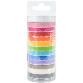 Doodlebug Monochromatic 8mm Washi Tape 12-pack - Scallop