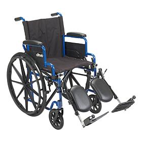 Drive Medical Blue Streak Wheelchair 20" SwingAway Elevating Footrests