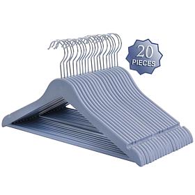 Elama Home 20-Piece Eco-Friendly Coat Hangers in Blue
