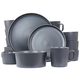 Elama Luxmatte Dark Grey 20-Piece Dinnerware Set