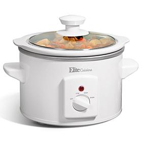 Elite Cuisine 1.5 qt. Mini Slow Cooker in Stainless Steel