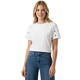 Elle Get the Look Grommet Tee