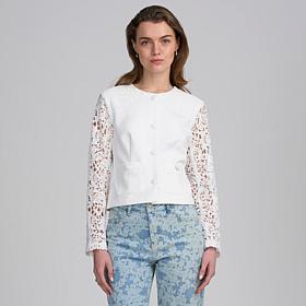 Elle Get the Look Lace Satin Jacket