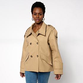 Elle Live Get the Look Cropped Trench Jacket