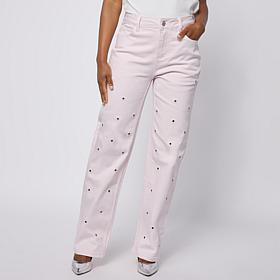 Elle Live Get the Look Grommet Detail Jean