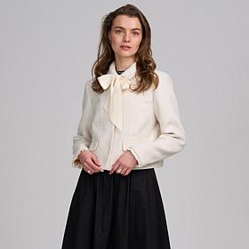 Elle Live Get the Look Sash Bow Tweed Jacket