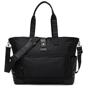 ELLE Voyage 25L Twill and Vegan Leather Weekender Duffel Bag