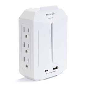 Emerson EAP-1000 6-Outlet + 2-USB Wall Charger