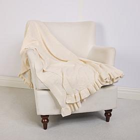 Emryn House 50" x 60" Ruffle Knit Throw