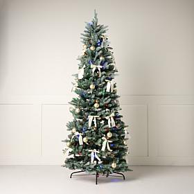 Emryn House 7' Pre-Decorated Illuminated Pop-Up Tree