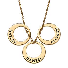 Engraved Name 3-Disc Necklace