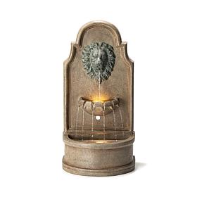 European Style 3-Tier Granite Lion Head Polyresin Outdoor Fountain
